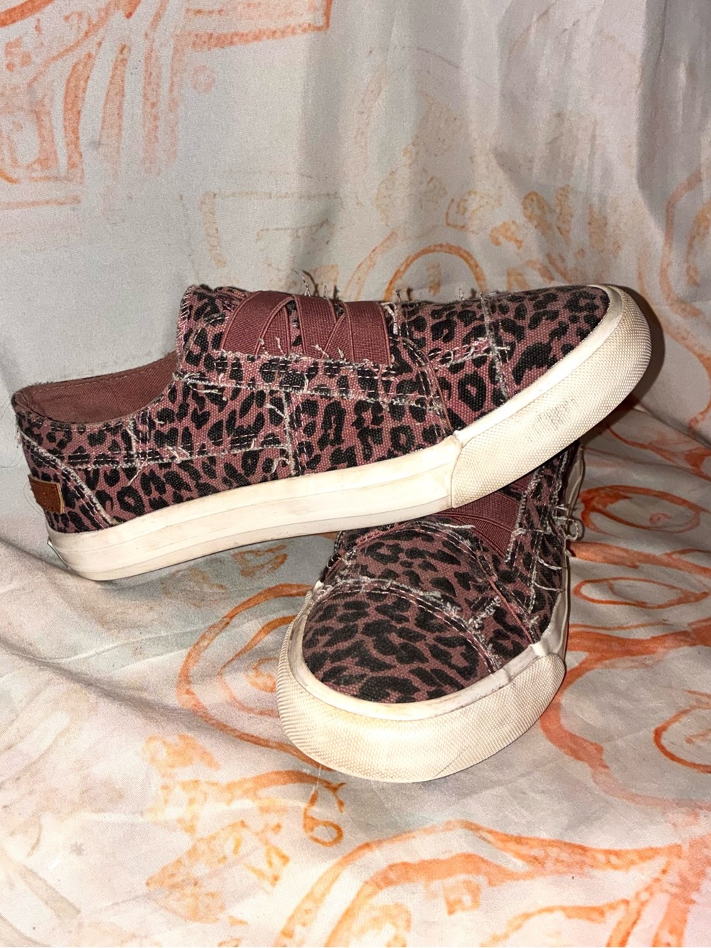 Blowfish Malibu Women’s Leopard Print Slip-On Canvas Sneakers - Mauve